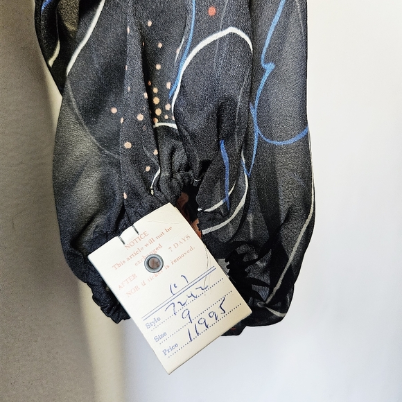 Vintage 1980's NWT Missy House Pleated Blouson Day Dress Size M Deadstock NOS - Picture 4 of 5